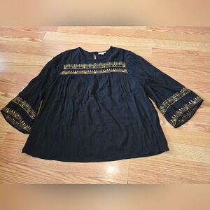 J. Jill Classic Black Petite Blouse